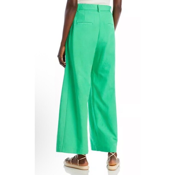 FARM RIO Pants Womens Medium Bright Green Tailored Pleated Wide Leg New Colorful - Picture 13 of 16